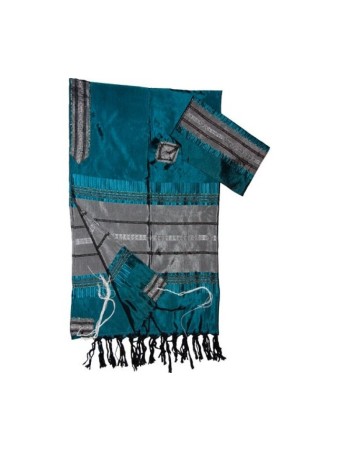 גבריאלי ארוג ביד משי צהבהב Tallit Se... | גבריאלי טלית ארוגה ביד